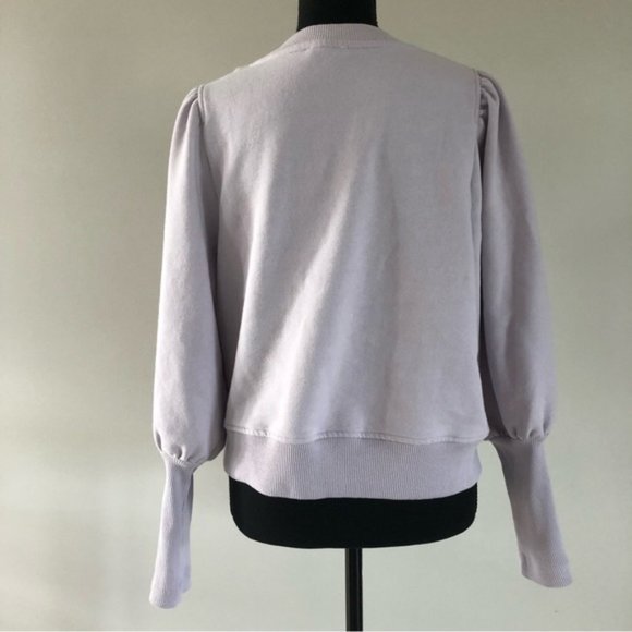 Womens Maison dAmélie balloon sleeve pale lilac sweatshirt size L - Picture 6 of 11